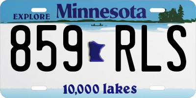 MN license plate 859RLS