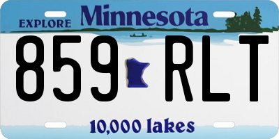 MN license plate 859RLT