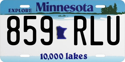 MN license plate 859RLU