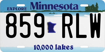 MN license plate 859RLW