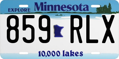MN license plate 859RLX