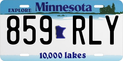 MN license plate 859RLY