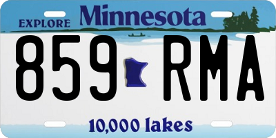 MN license plate 859RMA