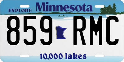 MN license plate 859RMC