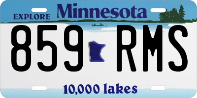 MN license plate 859RMS