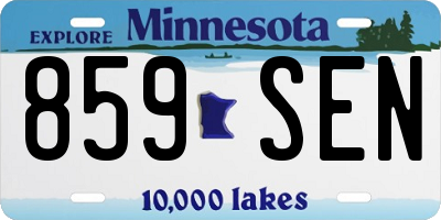 MN license plate 859SEN