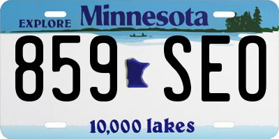 MN license plate 859SEO