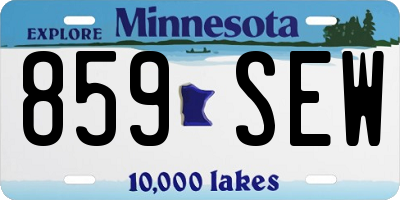 MN license plate 859SEW