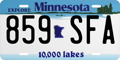 MN license plate 859SFA