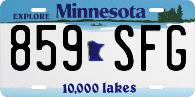 MN license plate 859SFG