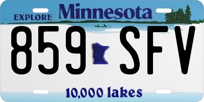 MN license plate 859SFV