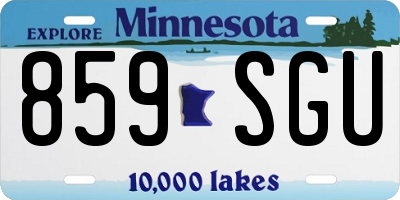MN license plate 859SGU