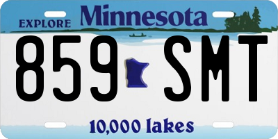 MN license plate 859SMT