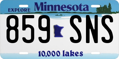 MN license plate 859SNS