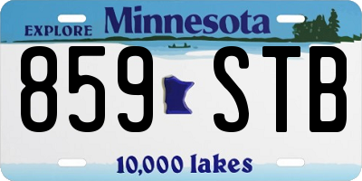 MN license plate 859STB