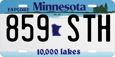 MN license plate 859STH