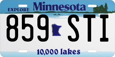 MN license plate 859STI