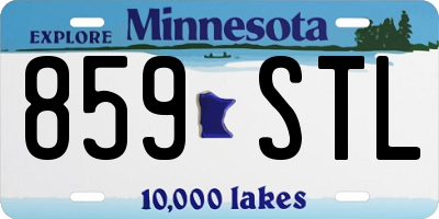 MN license plate 859STL