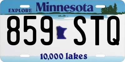 MN license plate 859STQ