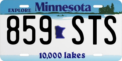 MN license plate 859STS