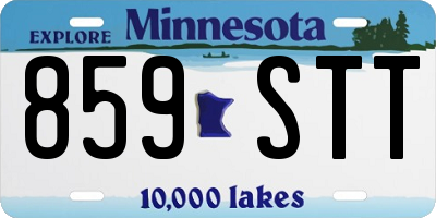 MN license plate 859STT