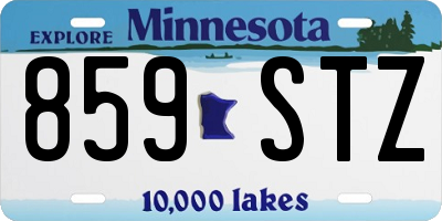 MN license plate 859STZ
