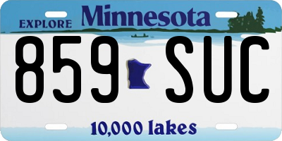 MN license plate 859SUC