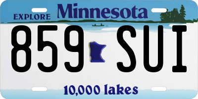 MN license plate 859SUI