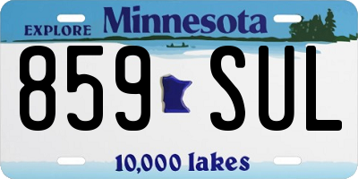 MN license plate 859SUL