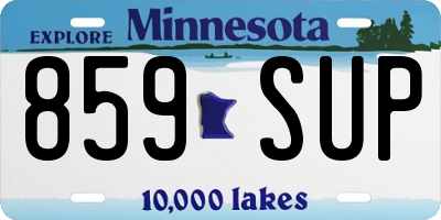 MN license plate 859SUP