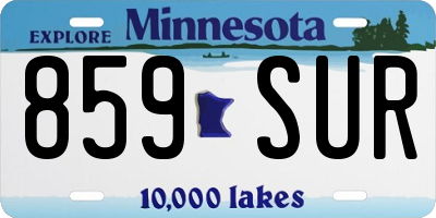 MN license plate 859SUR
