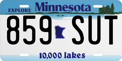 MN license plate 859SUT