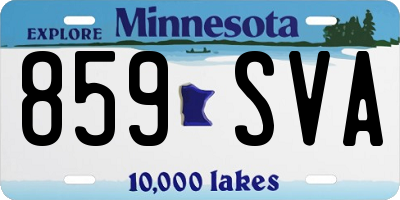 MN license plate 859SVA