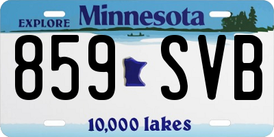 MN license plate 859SVB