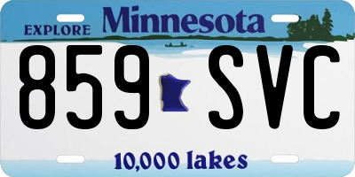 MN license plate 859SVC