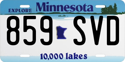 MN license plate 859SVD