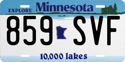 MN license plate 859SVF