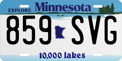 MN license plate 859SVG