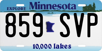 MN license plate 859SVP