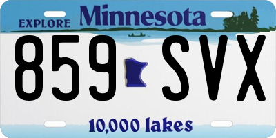 MN license plate 859SVX