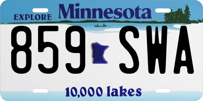MN license plate 859SWA