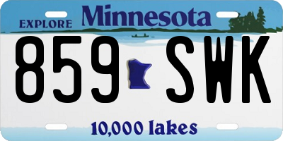 MN license plate 859SWK