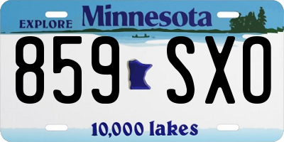 MN license plate 859SXO