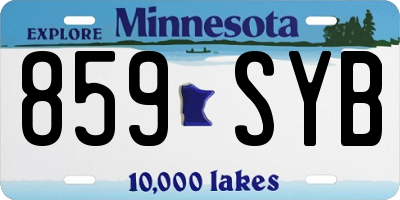 MN license plate 859SYB