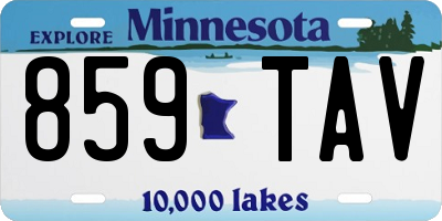 MN license plate 859TAV