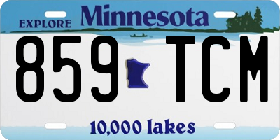 MN license plate 859TCM