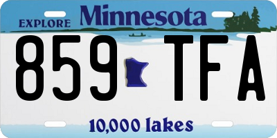 MN license plate 859TFA