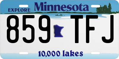 MN license plate 859TFJ