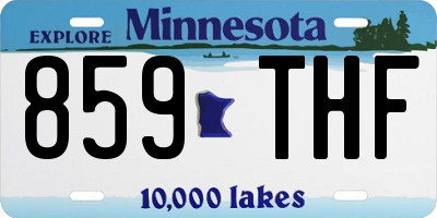MN license plate 859THF
