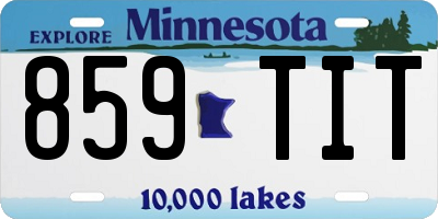 MN license plate 859TIT